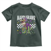 Funny Mardi Gras T-rex Dinosaur Toddler T Shirt Mardi Grawr Beads Carnival Party