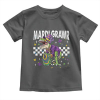 Funny Mardi Gras T-rex Dinosaur Toddler T Shirt Mardi Grawr Beads Carnival Party