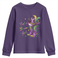 Funny Mardi Gras Cowgirl Youth Sweatshirt Let's Geaux Girls Western Cowgirl Boots Carnival