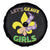 Funny Mardi Gras Cowgirl Spare Tire Cover Let's Geaux Girls Fleur De Lys