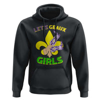 Funny Mardi Gras Cowgirl Hoodie Let's Geaux Girls Fleur De Lys