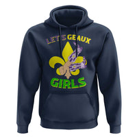 Funny Mardi Gras Cowgirl Hoodie Let's Geaux Girls Fleur De Lys