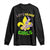 Funny Mardi Gras Cowgirl Long Sleeve Shirt Let's Geaux Girls Fleur De Lys