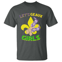 Funny Mardi Gras Cowgirl T Shirt Let's Geaux Girls Fleur De Lys