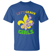 Funny Mardi Gras Cowgirl T Shirt Let's Geaux Girls Fleur De Lys