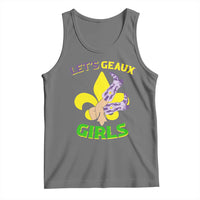 Funny Mardi Gras Cowgirl Tank Top Let's Geaux Girls Fleur De Lys