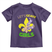 Funny Mardi Gras Cowgirl Toddler T Shirt Let's Geaux Girls Fleur De Lys