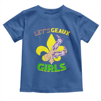 Funny Mardi Gras Cowgirl Toddler T Shirt Let's Geaux Girls Fleur De Lys