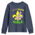 Funny Mardi Gras Cowgirl Youth Sweatshirt Let's Geaux Girls Fleur De Lys