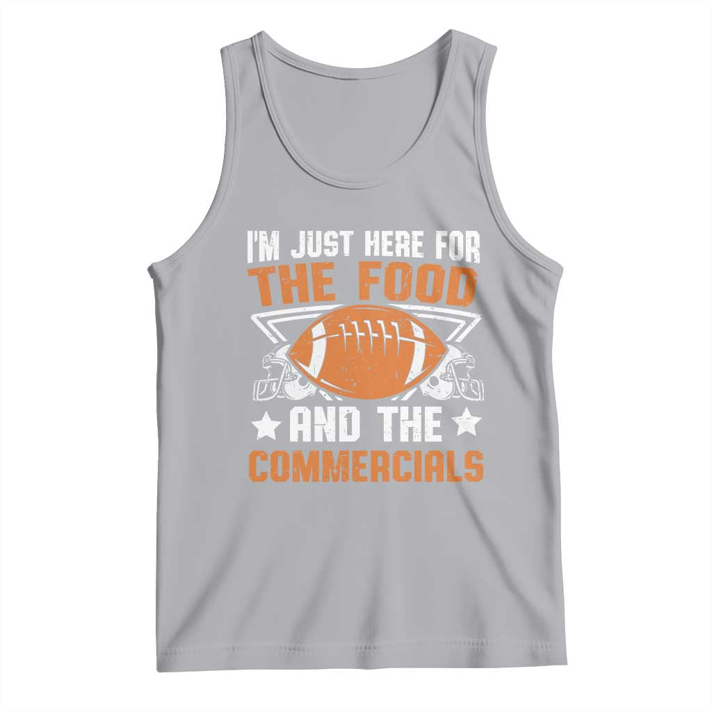 Funny American Football I'm Just Here For The Food And The Commercials Tank Top Football Helmet