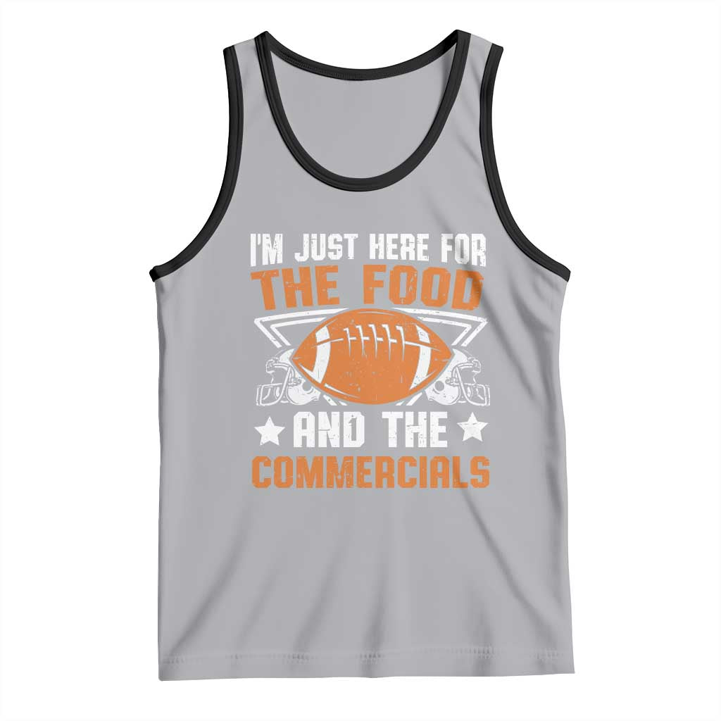 Funny American Football I'm Just Here For The Food And The Commercials Tank Top Football Helmet