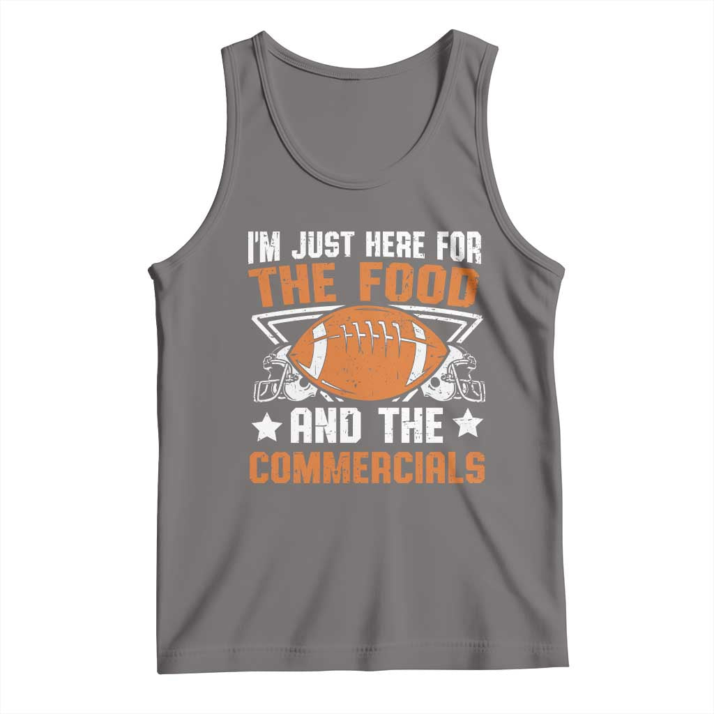 Funny American Football I'm Just Here For The Food And The Commercials Tank Top Football Helmet