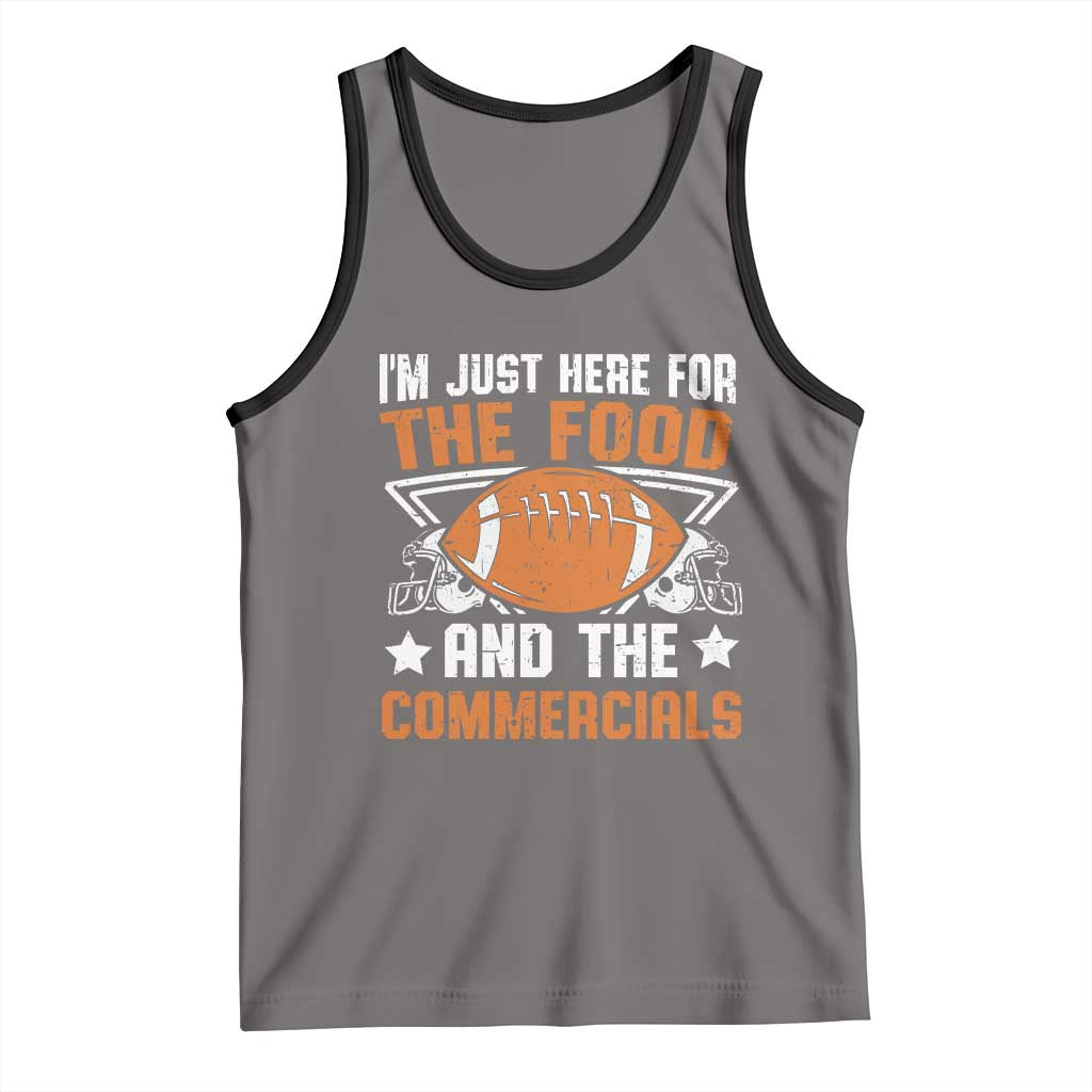 Funny American Football I'm Just Here For The Food And The Commercials Tank Top Football Helmet