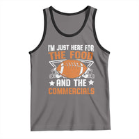 Funny American Football I'm Just Here For The Food And The Commercials Tank Top Football Helmet