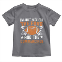 Funny American Football I'm Just Here For The Food And The Commercials Toddler T Shirt Football Helmet