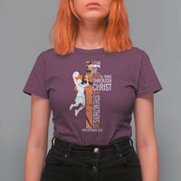 Funny Basketball Christian T Shirt For Women I Can Do All Things Through Christ Who Strengthens Me