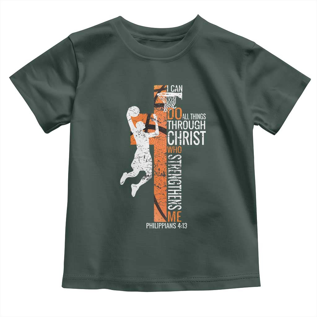 Funny Basketball Christian Toddler T Shirt I Can Do All Things Through Christ Who Strengthens Me