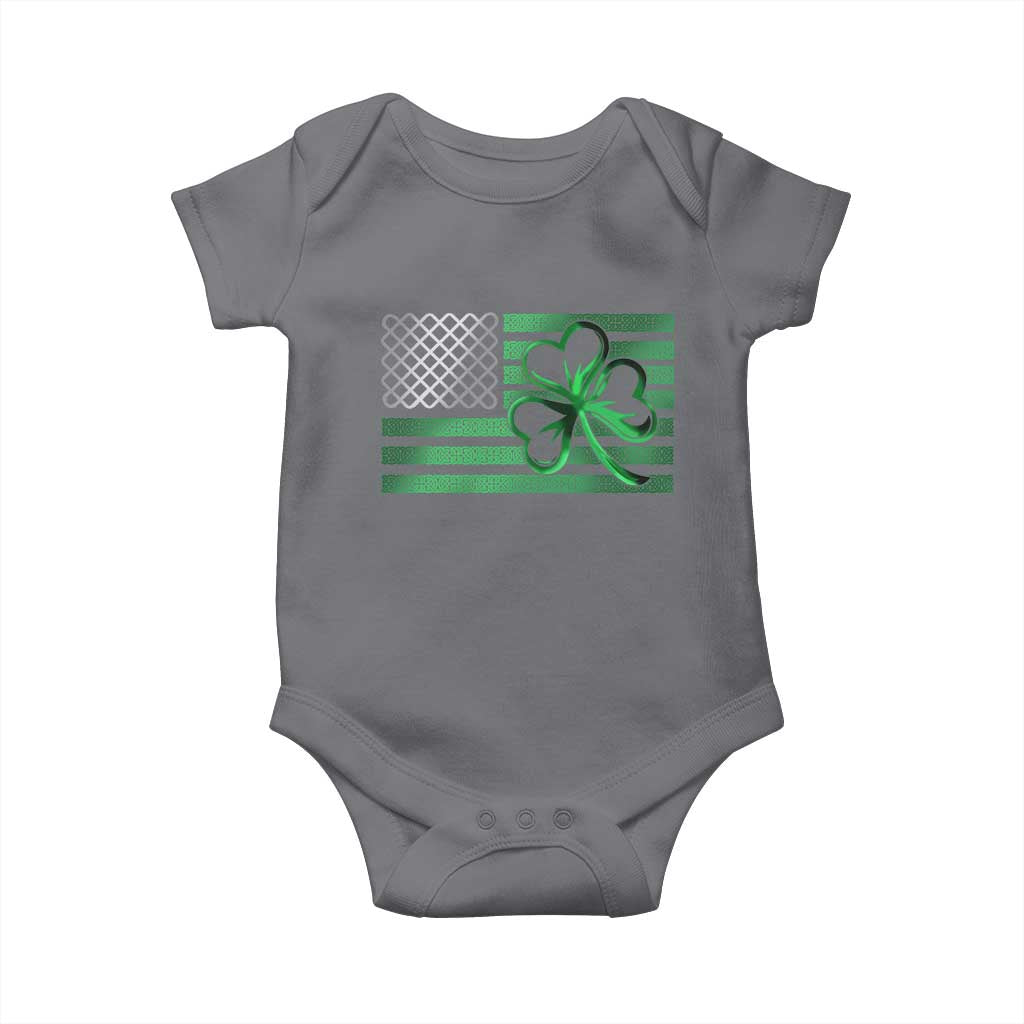 Funny Irish Americans Baby Onesie Shamrock Celtic Knot American Flag St Patrick's Day