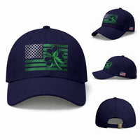 Funny Irish Americans Baseball Cap Shamrock Celtic Knot American Flag St Patrick's Day