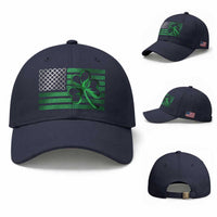 Funny Irish Americans Baseball Cap Shamrock Celtic Knot American Flag St Patrick's Day