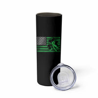 Funny Irish Americans Skinny Tumbler Shamrock Celtic Knot American Flag St Patrick's Day