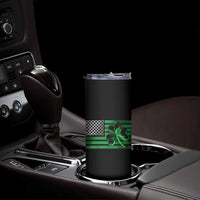 Funny Irish Americans Skinny Tumbler Shamrock Celtic Knot American Flag St Patrick's Day