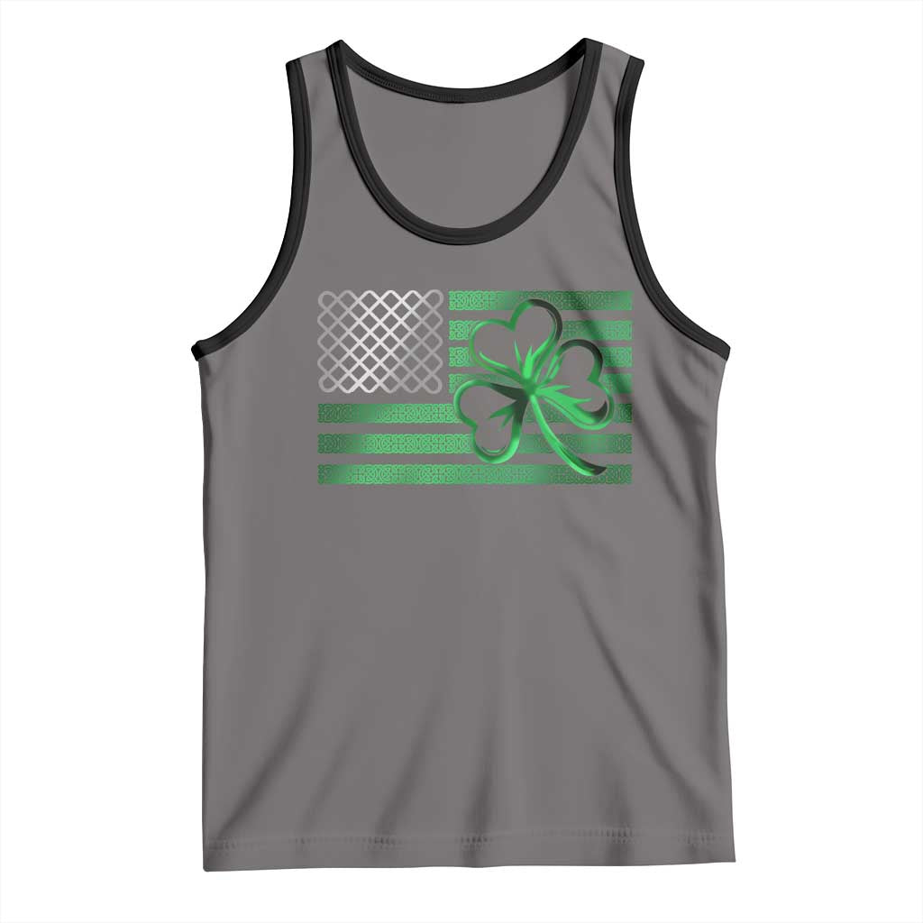 Funny Irish Americans Tank Top Shamrock Celtic Knot American Flag St Patrick's Day