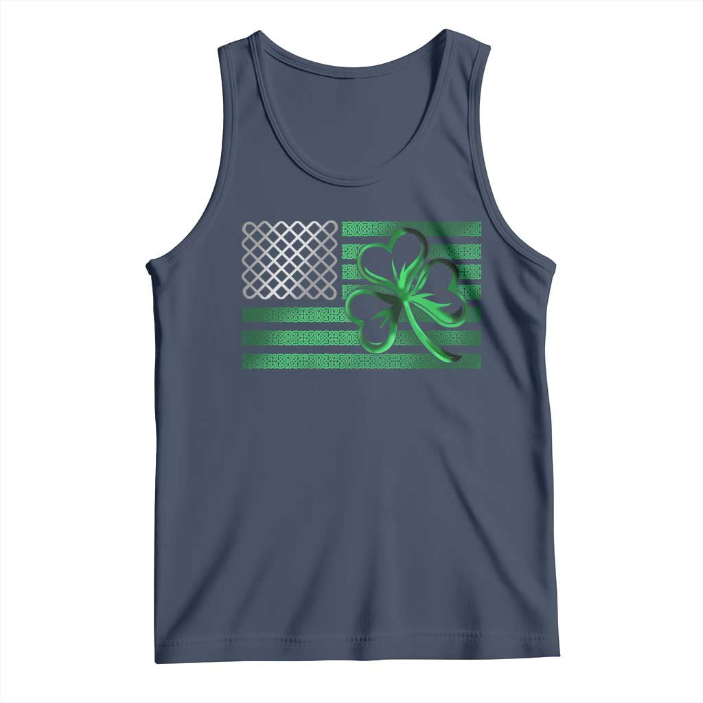 Funny Irish Americans Tank Top Shamrock Celtic Knot American Flag St Patrick's Day