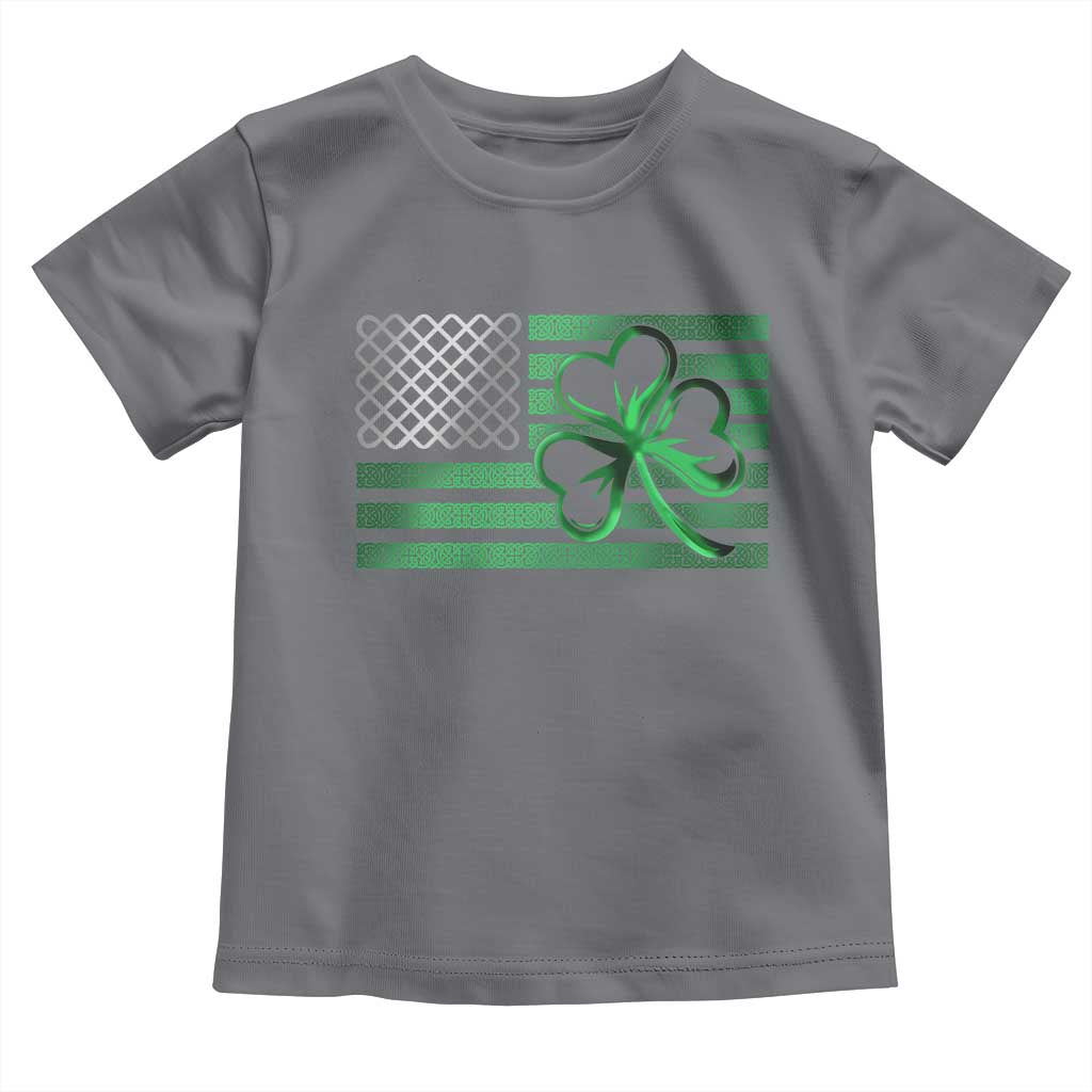 Funny Irish Americans Toddler T Shirt Shamrock Celtic Knot American Flag St Patrick's Day
