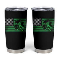 Funny Irish Americans Tumbler Cup Shamrock Celtic Knot American Flag St Patrick's Day