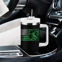 Funny Irish Americans Tumbler With Handle Shamrock Celtic Knot American Flag St Patrick's Day