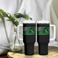 Funny Irish Americans Tumbler With Handle Shamrock Celtic Knot American Flag St Patrick's Day