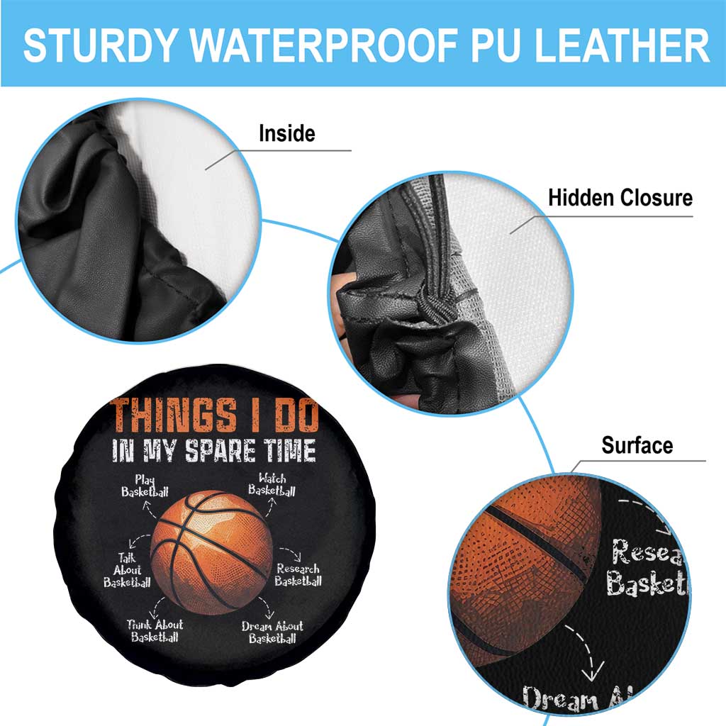 Funny Basketball Things I Do In My Spare Time Spare Tire Cover Sports Lover