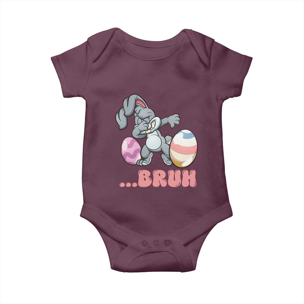 Funny Bruh Dab Rabbit Eggs Easter Day Baby Onesie