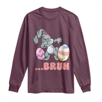 Funny Bruh Dab Rabbit Eggs Easter Day Long Sleeve Shirt