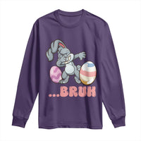Funny Bruh Dab Rabbit Eggs Easter Day Long Sleeve Shirt