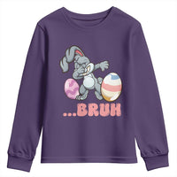 Funny Bruh Dab Rabbit Eggs Easter Day Youth Sweatshirt