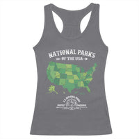 Protect And Preserve National Parks Racerback Tank Top ESTD 1872 Vintage Forest American Map