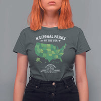 Protect And Preserve National Parks T Shirt For Women ESTD 1872 Vintage Forest American Map