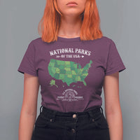 Protect And Preserve National Parks T Shirt For Women ESTD 1872 Vintage Forest American Map