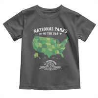 Protect And Preserve National Parks Toddler T Shirt ESTD 1872 Vintage Forest American Map