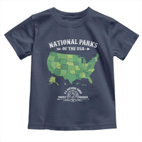 Protect And Preserve National Parks Toddler T Shirt ESTD 1872 Vintage Forest American Map