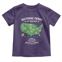 Protect And Preserve National Parks Toddler T Shirt ESTD 1872 Vintage Forest American Map