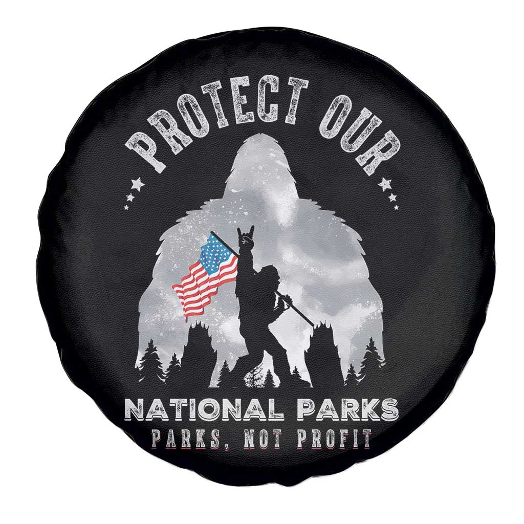 Funny Protect Our National Parks Bigfoot Spare Tire Cover Parks Not Profit American Flag