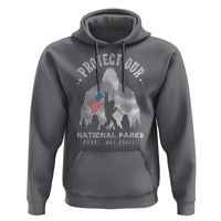 Funny Protect Our National Parks Bigfoot Hoodie Parks Not Profit American Flag