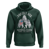 Funny Protect Our National Parks Bigfoot Hoodie Parks Not Profit American Flag