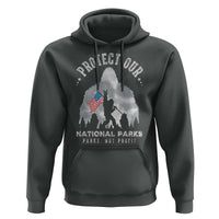 Funny Protect Our National Parks Bigfoot Hoodie Parks Not Profit American Flag