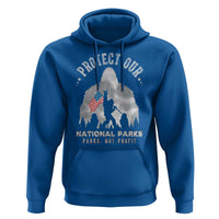 Funny Protect Our National Parks Bigfoot Hoodie Parks Not Profit American Flag