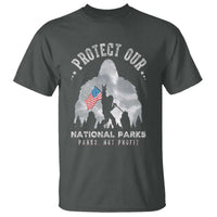 Funny Protect Our National Parks Bigfoot T Shirt Parks Not Profit American Flag