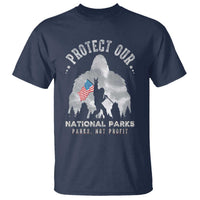 Funny Protect Our National Parks Bigfoot T Shirt Parks Not Profit American Flag